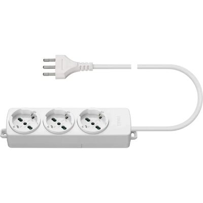 VIMAR Multiprise 3 Prises Blanc 2m Câble - Prise électrique VIMAR Multiprise 3 Prises Blanc 2m Câble - Prise électrique