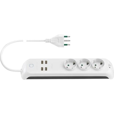 Vimar Modèle 00447.CC.B - Multiprise Wi-Fi, 3 Schuko, 4 USB-A, 16A - Publicité Vimar Modèle 00447.CC.B - Multiprise Wi-Fi, 3 Schuko, 4 USB-A, 16A - Publicité