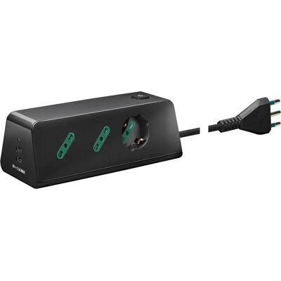 Vimar Verlengsnoer met Kinderslot - 2m Kabel - 6 Stopcontacten Vimar Verlengsnoer met Kinderslot - 2m Kabel - 6 Stopcontacten
