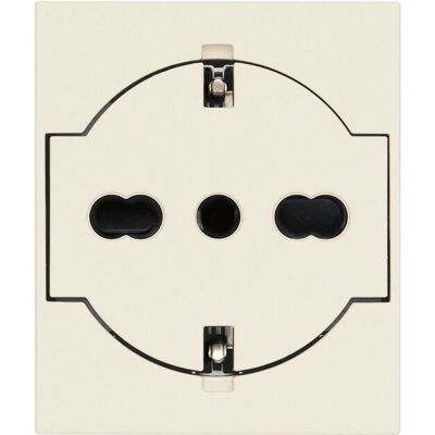 Vimar 30211.C Beige - Prise universelle 2P+T 16A 250V - Prise murale Vimar 30211.C Beige - Prise universelle 2P+T 16A 250V - Prise murale