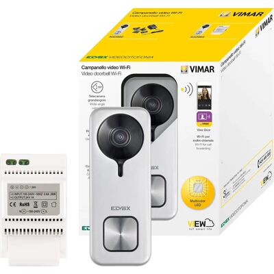 Kit Sonnette VIMAR K40965 - WiFi, Vision Nocturne, SD, LED RGB - Publicité Kit Sonnette VIMAR K40965 - WiFi, Vision Nocturne, SD, LED RGB - Publicité