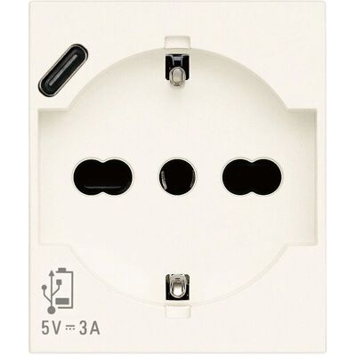 Vimar 30210.USBB White USB-C Socket - Switch & Outlet Vimar 30210.USBB White USB-C Socket - Switch & Outlet