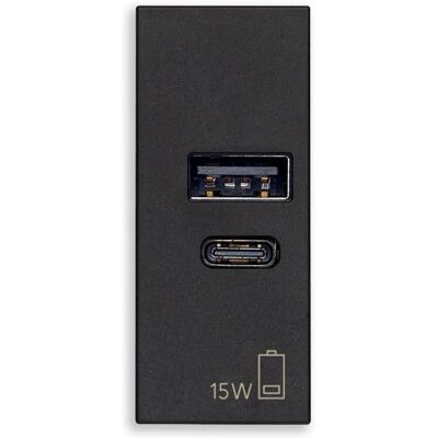 Vimar USB-laddare A+C 15W - Strömförsörjning Vimar USB-laddare A+C 15W - Strömförsörjning