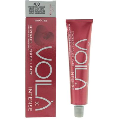 Intercosmo Voila Color Intense 4.8 Castano Marrone - Tinta per capelli Intercosmo Voila Color Intense 4.8 Castano Marrone - Tinta per capelli
