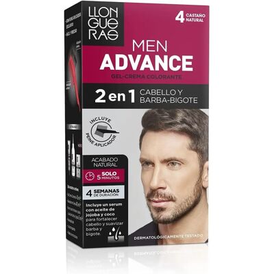 Llongueras Men Advance Châtain Foncé - Crème Semi-permanente - Publicité Llongueras Men Advance Châtain Foncé - Crème Semi-permanente - Publicité