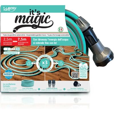 Manguera de Jardín Extensible IDROEASY 75m - Ligera, Incluye Conectores y Pistola Manguera de Jardín Extensible IDROEASY 75m - Ligera, Incluye Conectores y Pistola