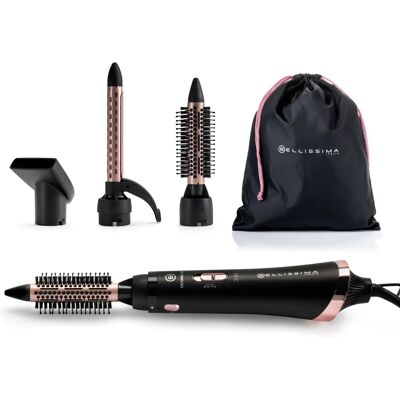 Bellissima 11886 Haarstylinggerät - 3-in-1 Keramik Air, Schwarz & Rosa Bellissima 11886 Haarstylinggerät - 3-in-1 Keramik Air, Schwarz & Rosa