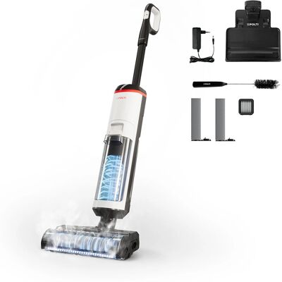 Polti RollySteam WD30C - 3-in-1 Stielstaubsauger - Schwarz, Grau, Weiß Polti RollySteam WD30C - 3-in-1 Stielstaubsauger - Schwarz, Grau, Weiß