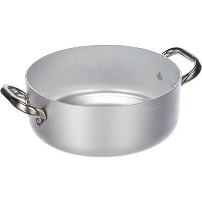 Pentole Agnelli ALMA10622 Padella in Alluminio Professionale - Bordi Bassi, 2 Manici Pentole Agnelli ALMA10622 Padella in Alluminio Professionale - Bordi Bassi, 2 Manici