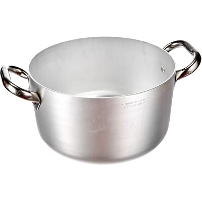 Casserole haute en aluminium Agnelli 24 cm - 3mm épaisseur Casserole haute en aluminium Agnelli 24 cm - 3mm épaisseur