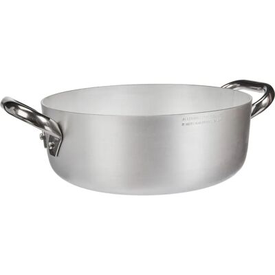 Agnelli Casserole Basse en aluminium 3mm, 24cm Agnelli Casserole Basse en aluminium 3mm, 24cm