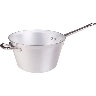 Casserole à polenta Agnelli Kessel en aluminium - 24cm, 3mm, Argent/Noir Casserole à polenta Agnelli Kessel en aluminium - 24cm, 3mm, Argent/Noir