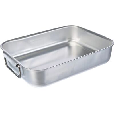 Agnelli Ugnsform/Grillplatta 30x23cm i Aluminium - Tung rektangulär aluminiumpanna med rostfria handtag Agnelli Ugnsform/Grillplatta 30x23cm i Aluminium - Tung rektangulär aluminiumpanna med rostfria handtag