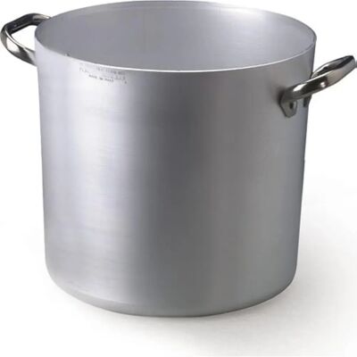 Pentola in alluminio Agnelli - Diametro 60cm, 3mm spesso, manici in acciaio inox Pentola in alluminio Agnelli - Diametro 60cm, 3mm spesso, manici in acciaio inox