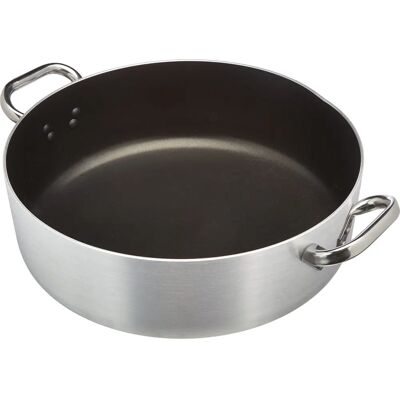 Casserole Agnelli basse 36 cm - Aluminium antiadhésif, 2 poignées, cuisson polyvalente Casserole Agnelli basse 36 cm - Aluminium antiadhésif, 2 poignées, cuisson polyvalente