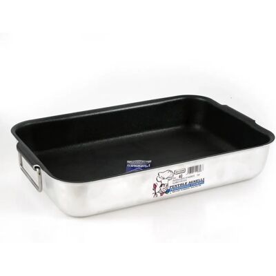 Agnelli Teglia da Forno in Acciaio Inox - 50x33cm - Antiaderente, Alluminio Agnelli Teglia da Forno in Acciaio Inox - 50x33cm - Antiaderente, Alluminio