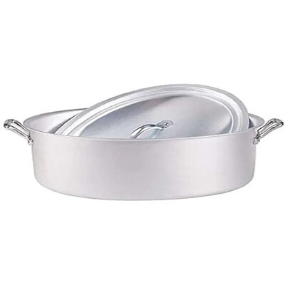 Agnelli Pentola Ovale - 26cm Alluminio Satinato Agnelli Pentola Ovale - 26cm Alluminio Satinato