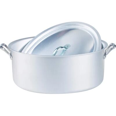 Cazo ovalado de aluminio Agelli con tapa - 32cm Cazo ovalado de aluminio Agelli con tapa - 32cm