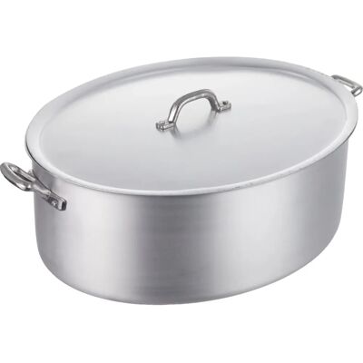 Agnelli Ovales Aluminium Kochgeschirr - Stoßfest - 36cm Agnelli Ovales Aluminium Kochgeschirr - Stoßfest - 36cm