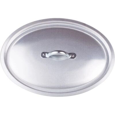 Agnelli Ovaler Aluminiumdeckel - 34cm, 3mm, Edelstahlgriff Agnelli Ovaler Aluminiumdeckel - 34cm, 3mm, Edelstahlgriff