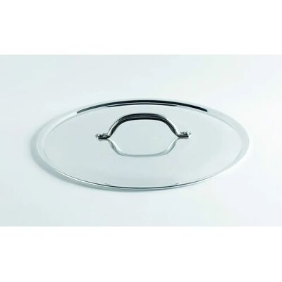 Couvercle en aluminium Agnelli 28cm - Haute pureté et manche en acier inox Couvercle en aluminium Agnelli 28cm - Haute pureté et manche en acier inox