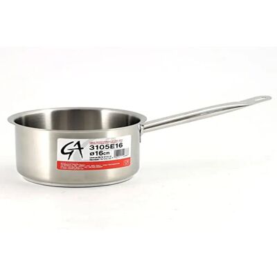 Casserole en inox induction Agnelli - Diamètre 16cm - Capacité 2,2L Casserole en inox induction Agnelli - Diamètre 16cm - Capacité 2,2L