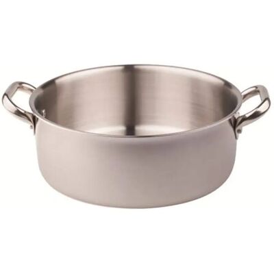 Casseruola Bassa Agnelli Alluminio-Inox 32cm - Compatibile induzione Casseruola Bassa Agnelli Alluminio-Inox 32cm - Compatibile induzione