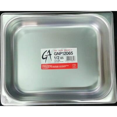 DBMARK GNP12065 Vassoio Gastronorm in Acciaio Inox - 32,5x26,5cm - Profondità 6,5cm - 4,1L - Preparazione cibo DBMARK GNP12065 Vassoio Gastronorm in Acciaio Inox - 32,5x26,5cm - Profondità 6,5cm - 4,1L - Preparazione cibo