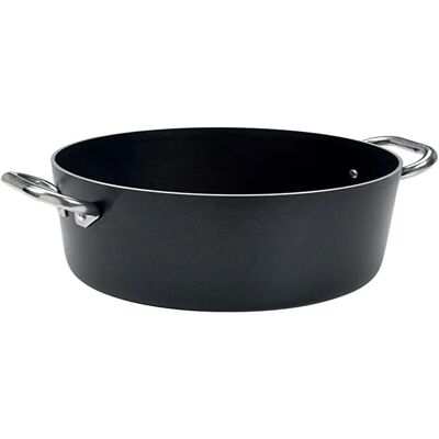 Casserole en aluminium noir Agnelli 20cm - Durable et de haute qualité Casserole en aluminium noir Agnelli 20cm - Durable et de haute qualité