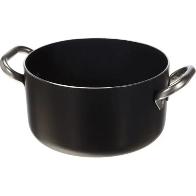 Casserole Agnelli AlBlack 24cm - Haute, Antiadhésive, 2 Manettes Casserole Agnelli AlBlack 24cm - Haute, Antiadhésive, 2 Manettes