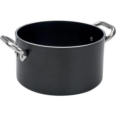 Pentole Agnelli - AlBlack Casseruola Alta - 28 cm - 5 mm - Casseruola Pentole Agnelli - AlBlack Casseruola Alta - 28 cm - 5 mm - Casseruola