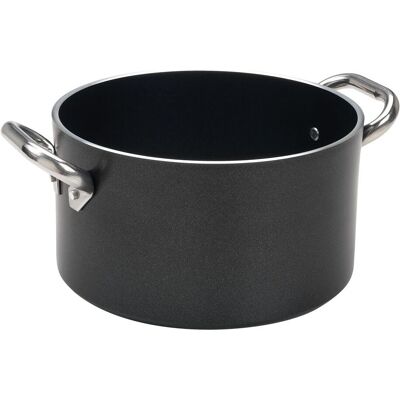 Cocotte Haute Agnelli AlBlack en Aluminium Antiadhésif - 36cm, 2 Manches Cocotte Haute Agnelli AlBlack en Aluminium Antiadhésif - 36cm, 2 Manches