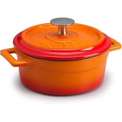 Cocotte en fonte émaillée Agnelli - 20cm Orange - Ustensiles de cuisine Cocotte en fonte émaillée Agnelli - 20cm Orange - Ustensiles de cuisine