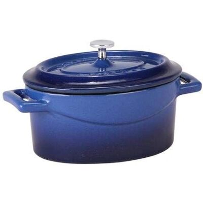 Pentole Agnelli Cocotte ovale en fonte émaillée - Bleu - 12x9cm - Ustensiles de cuisine Pentole Agnelli Cocotte ovale en fonte émaillée - Bleu - 12x9cm - Ustensiles de cuisine
