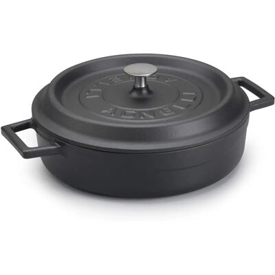 Agnelli Enameled Cast Iron Casserole - 24cm, 6cm High, 2.4L - Casserole Agnelli Enameled Cast Iron Casserole - 24cm, 6cm High, 2.4L - Casserole
