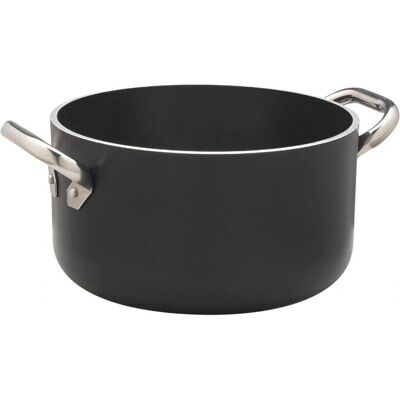 Casserole Haute en Aluminium Noir Induction 24cm - Ustensiles de Cuisine Casserole Haute en Aluminium Noir Induction 24cm - Ustensiles de Cuisine