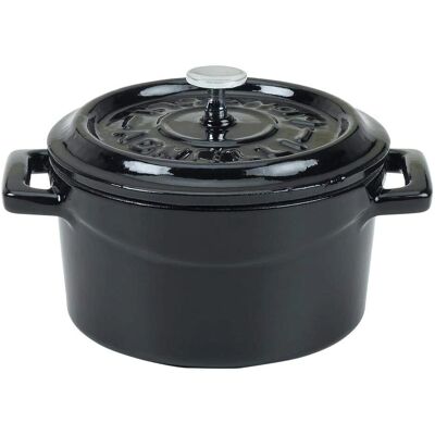 Agnelli Cocina de hierro fundido esmaltado - 14cm Negro Agnelli Cocina de hierro fundido esmaltado - 14cm Negro