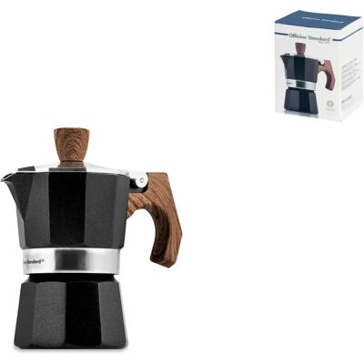 Officine Standard Aluminium Koffiezetapparaat met houtachtige handgreep - Koffiezetapparaat Officine Standard Aluminium Koffiezetapparaat met houtachtige handgreep - Koffiezetapparaat