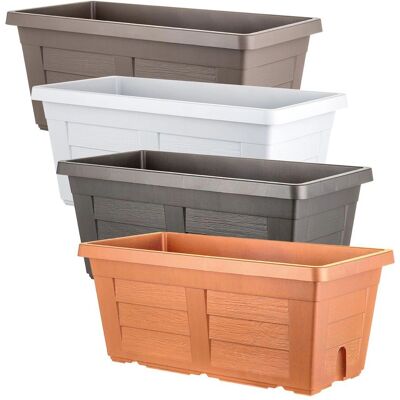 IPERBRIKO Fioriera rettangolare - 80x40x34cm - Antracite IPERBRIKO Fioriera rettangolare - 80x40x34cm - Antracite
