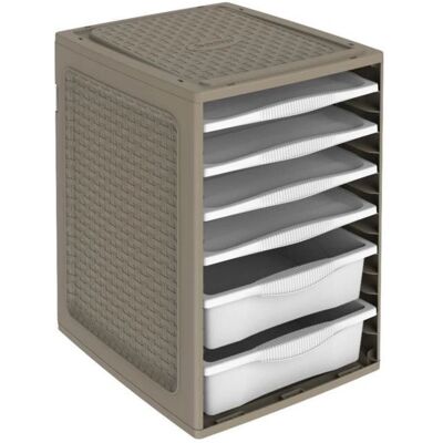 Bama Taupe Cassettiera Modulabile - Organizzatore Armadio Bama Taupe Cassettiera Modulabile - Organizzatore Armadio