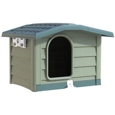 Transporteur pour animaux Bama - Maison pour chiens en plastique, Toit réglable, Vert - Publicité Transporteur pour animaux Bama - Maison pour chiens en plastique, Toit réglable, Vert - Publicité