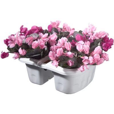 Bama Klunia Jardinière Double - Crème - 40x19.8x18.5cm - Publicité Bama Klunia Jardinière Double - Crème - 40x19.8x18.5cm - Publicité