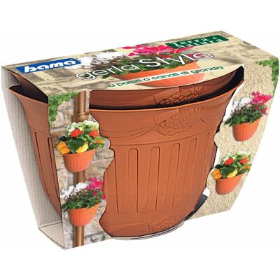 Set Bama 2 stile Gerla - 2 articoli in antracite Set Bama 2 stile Gerla - 2 articoli in antracite
