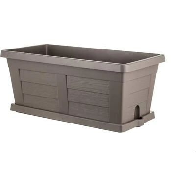 Bama Florero Rectangular con Efecto Madera - Maceta para Exteriores Bama Florero Rectangular con Efecto Madera - Maceta para Exteriores