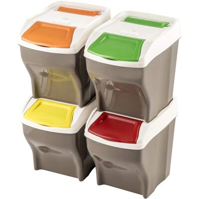 Set di pattumiere impilabili Bama - 4 x 27L Set di pattumiere impilabili Bama - 4 x 27L