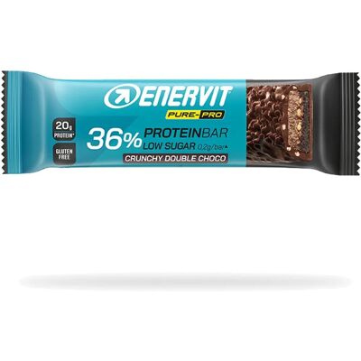 Barre Protéinée Enervit Pro 36% Chocolat Double Croquant - Publicité Barre Protéinée Enervit Pro 36% Chocolat Double Croquant - Publicité