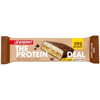 Barre Énergétique Enervit The Protein Deal Saveur Crispy Cookie 55g - Publicité Barre Énergétique Enervit The Protein Deal Saveur Crispy Cookie 55g - Publicité