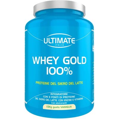 Ultimate Italia Whey Gold 100% Polvere Vaniglia 1,5kg - Proteine in Polvere Ultimate Italia Whey Gold 100% Polvere Vaniglia 1,5kg - Proteine in Polvere