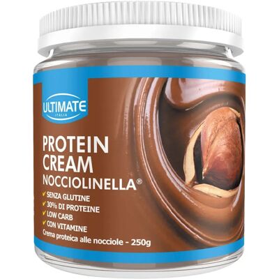 Ultimate Crema Proteica Nocciolinella - 250g - Spalmabile proteico Ultimate Crema Proteica Nocciolinella - 250g - Spalmabile proteico