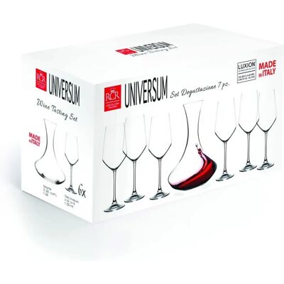 RCR Universum Kristallen Wijnset 6 + Decanteer - Drinkware Set RCR Universum Kristallen Wijnset 6 + Decanteer - Drinkware Set